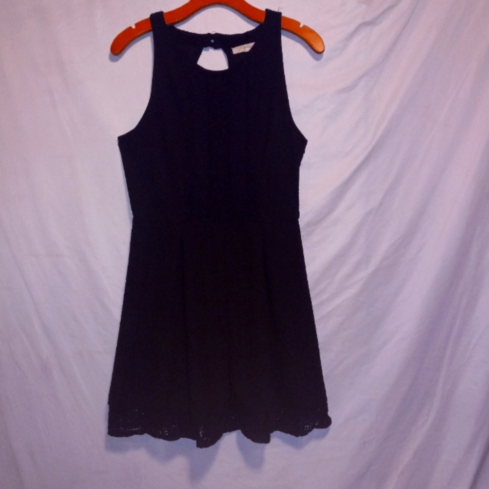 Black fit &flare lace dress